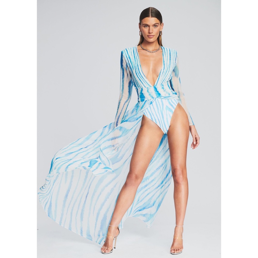 RETROFETE ANGELA SILK CHIFFON DRESS SIZE L